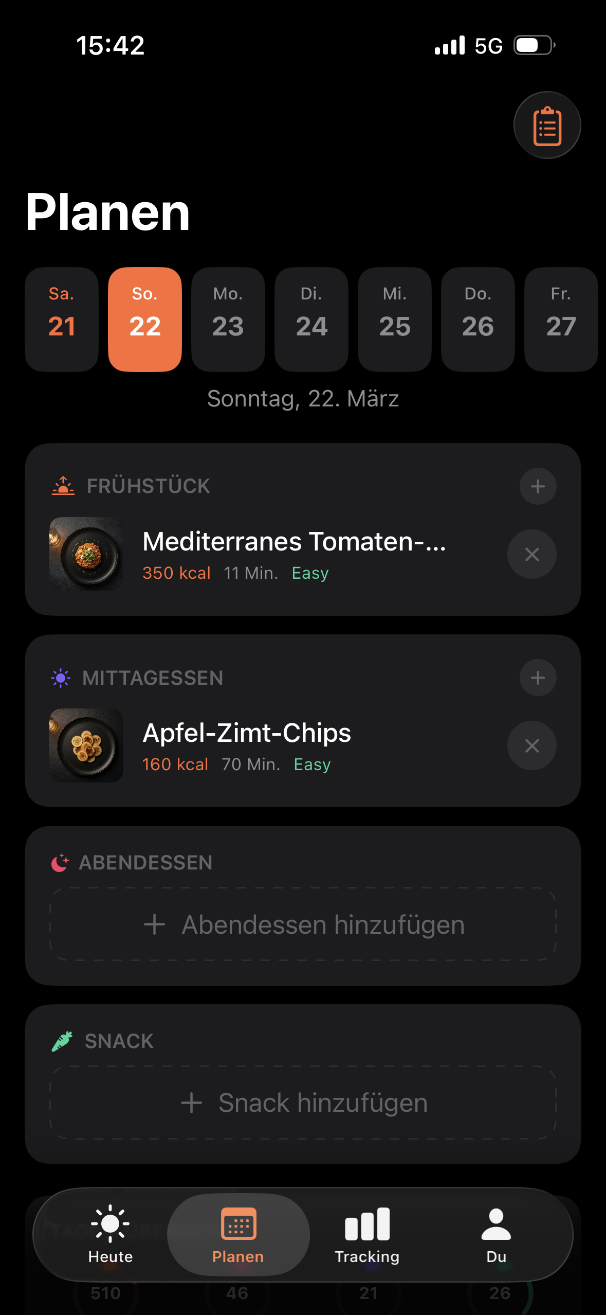 Flamiq Wochenplan: Intelligente Essensplanung mit Drag & Drop und Einkaufsliste